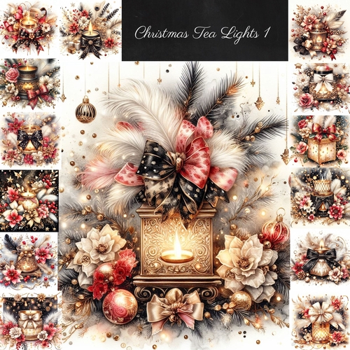 Christmas Tea Lights 1 CUP1264788_77133 Craftsuprint