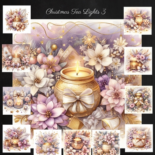 Christmas Tea Lights 3 CUP1264790_77133 Craftsuprint