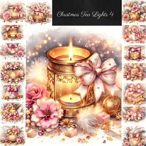 Christmas Tea Lights 4 CUP1264791_77133 Craftsuprint