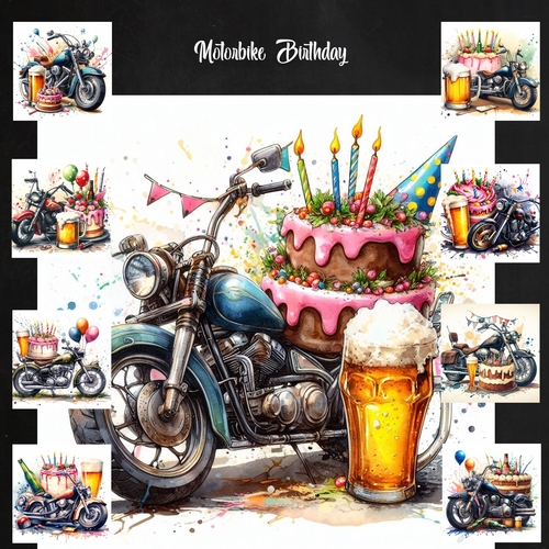 Motorbike Birthday CUP1265272_77133 Craftsuprint