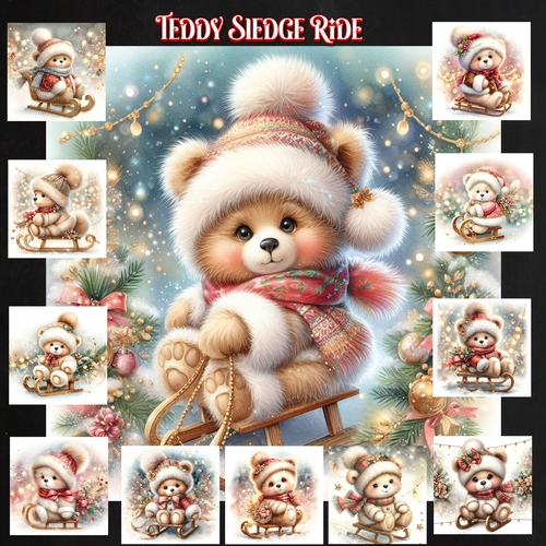 Teddy Sledge Ride - CUP1266176_77133 | Craftsuprint