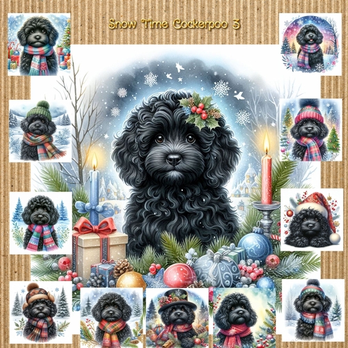 Snow Time Cockerpoo 3 - CUP1269394_77133 | Craftsuprint