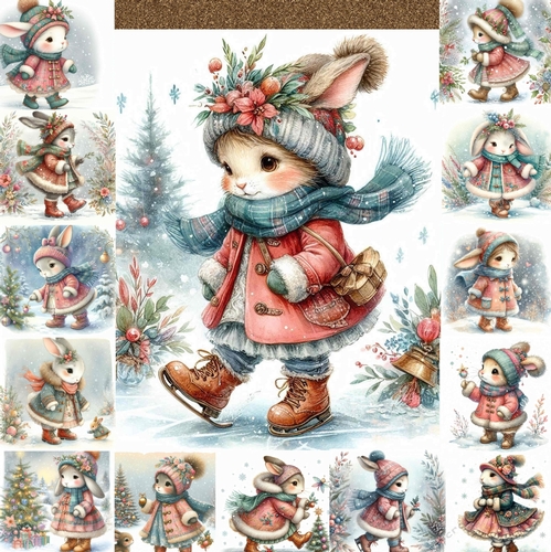 Whimsical Winter Rabbit - CUP1324120_77133 | Craftsuprint