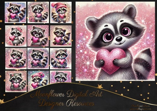 Raccoon Heart - CUP1356057_77133 | Craftsuprint