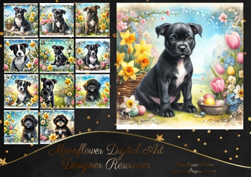 Spring Garden Pups 7 - CUP1362553_77133 | Craftsuprint