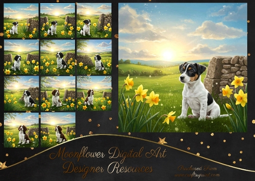 Spring Wall Pups 5 - CUP1363360_77133 | Craftsuprint