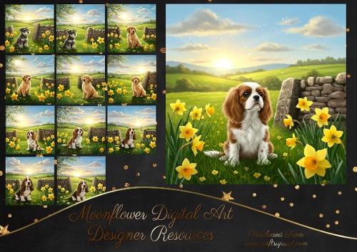 Spring Wall Pups 9 - CUP1363365_77133 | Craftsuprint