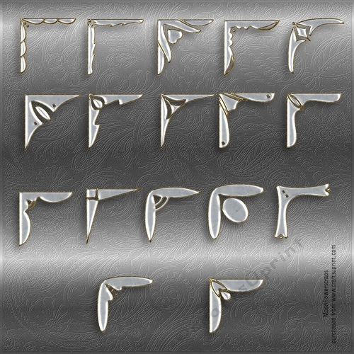 Chrome picture corners CUP887449_77133 Craftsuprint