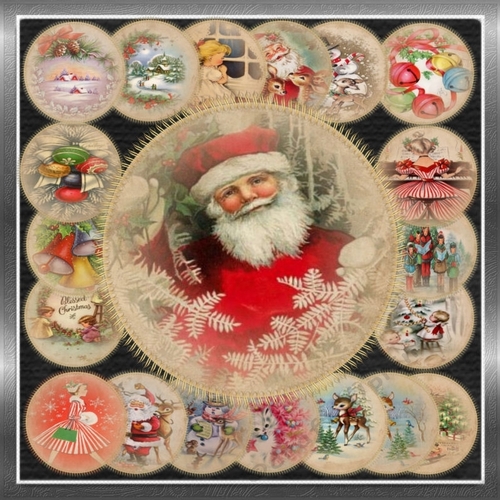 MIsted Vintage Christmas Toppers CUP987757_77133 Craftsuprint