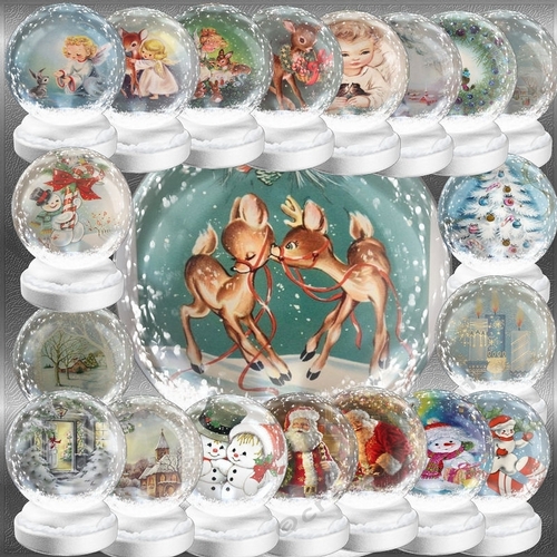 Small snow globe for christmas #10 white Snowy Christmas Globes - CUP999806_77133 | Craftsuprint
