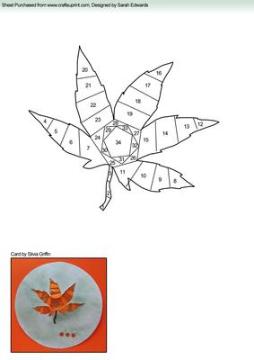 Leaf Iris Folding Pattern - CUP102579_172 | Craftsuprint