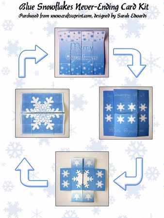 Christmas Snowflakes Never Ending Card Kit Cup18095 172 Craftsuprint