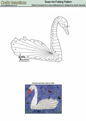 Swan Iris Folding Pattern - CUP19505_172 | Craftsuprint