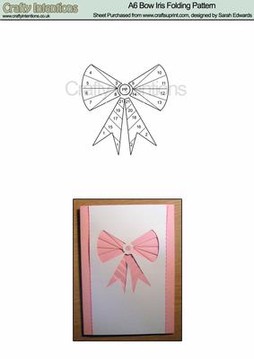 A6 Bow Iris Folding Pattern - CUP19523_172 | Craftsuprint