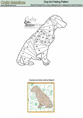 Dog Iris Folding Pattern - CUP22473_172 | Craftsuprint
