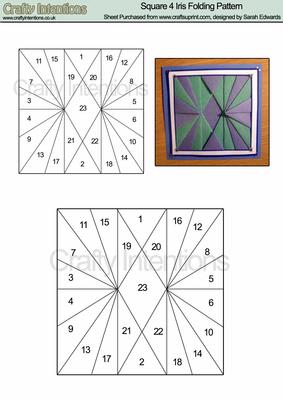 Square 4 Iris Folding Pattern - CUP22521_172 | Craftsuprint