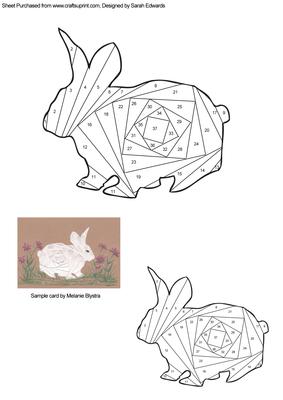 Rabbit Iris Folding Pattern - CUP252769_172 | Craftsuprint