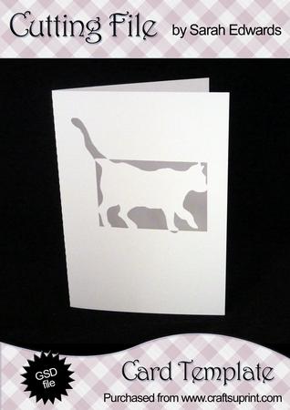 Cat Card Template - CUP701447_172 | Craftsuprint