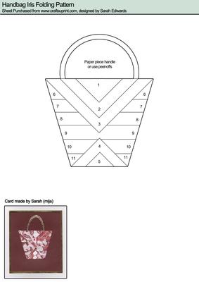 Handbag Iris Folding Pattern - CUP77967_172 | Craftsuprint