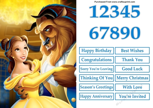 Beauty and the Beast A5 Quick Card - CUP800179_82225 | Craftsuprint