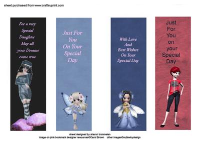 Girls Bookmarks - CUP122339_640 | Craftsuprint
