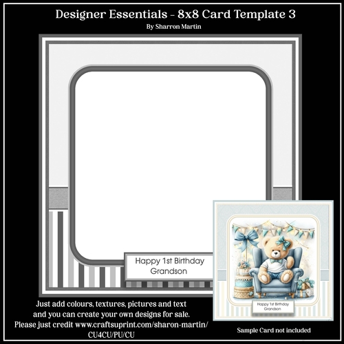 8x8 Card Template 3 - Designer Essentials Kit in PNG - CUP1353565_1495 ...