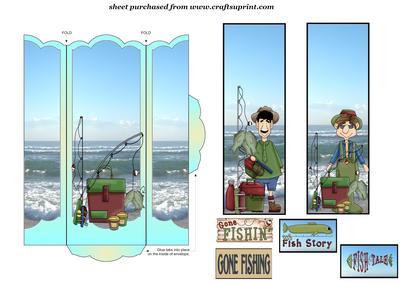2 Fishing Theme Bookmarks with Holder Set 2 - CUP165999_539 | Craftsuprint