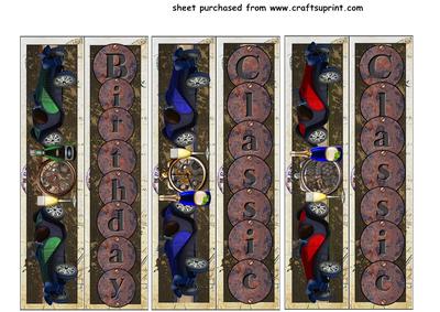 3 Classic Car Double Bookmarks - CUP288899_539 | Craftsuprint