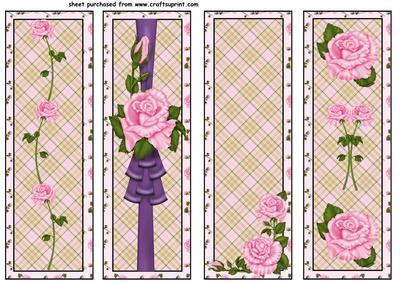 4 Rose Bookmarks/toppers - CUP297398_539 | Craftsuprint