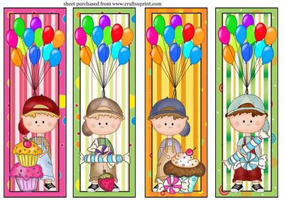 4 Birthday Boy Bookmarks - CUP403940_539 | Craftsuprint