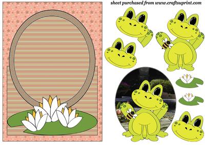 Cute Frog Card Front - CUP417925_539 | Craftsuprint