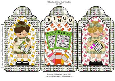 Bingo Granny Tri Fold Cut and Fold Card - CUP468627_539 | Craftsuprint