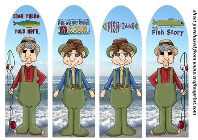 4 Fisherman Bookmarks/toppers - CUP469240_539 | Craftsuprint