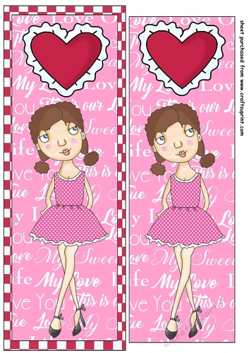 Valentines day girl card front 5 - CUP853484_539 | Craftsuprint