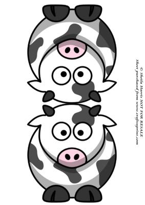 Spotty Cow Shaped Card - CUP65311_158 | Craftsuprint