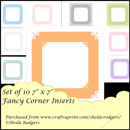 7x7 FANCY CORNER INSERTS - CUP1045781_66 | Craftsuprint
