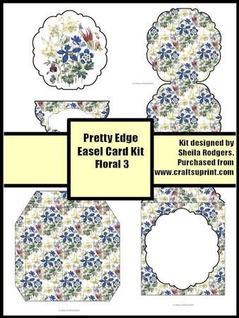 Pretty Edge Easel Card Kit Floral 3 - CUP129928_66 | Craftsuprint