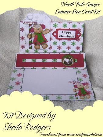 North Pole Ginger Spinner Step Card Kit - CUP153699_66 | Craftsuprint