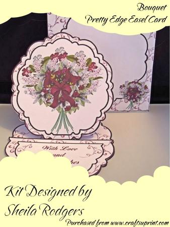 Bouquet Pretty Edge Easel Card Kit - CUP157133_66 | Craftsuprint