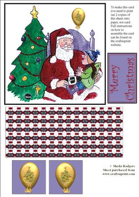 Exploding Card - Santa I Would Like - - CUP268020_66 | Craftsuprint