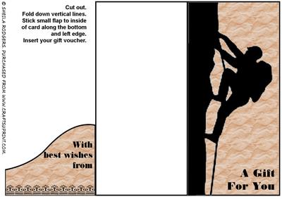 Rock Climbing Voucher Card - CUP334401_66 | Craftsuprint