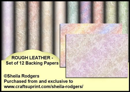 Rough Leather - Set of 12 Backing Papers - CUP540700_66 | Craftsuprint