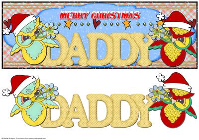 Owl Merry Christmas Daddy - CUP569885_66 | Craftsuprint