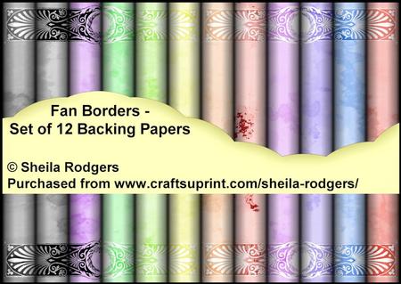 Fan Borders - Set of 12 Backing Papers - CUP621495_66 | Craftsuprint