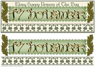 Day of the Year Birthday - November 17 - CUP649425_66 | Craftsuprint