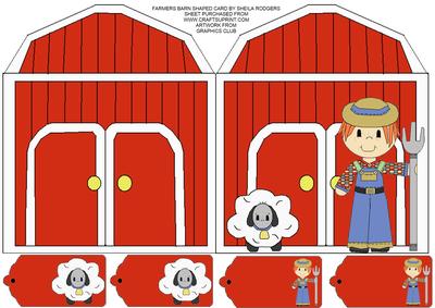 Farmer's Barn Shaped Card - CUP74130_66 | Craftsuprint
