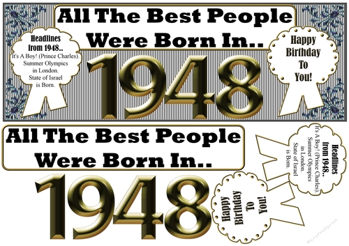 BORN IN 1948 - CUP850279_66 | Craftsuprint
