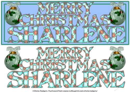 POINSETTIA LETTERS - SHARLENE - CUP912020_66 | Craftsuprint