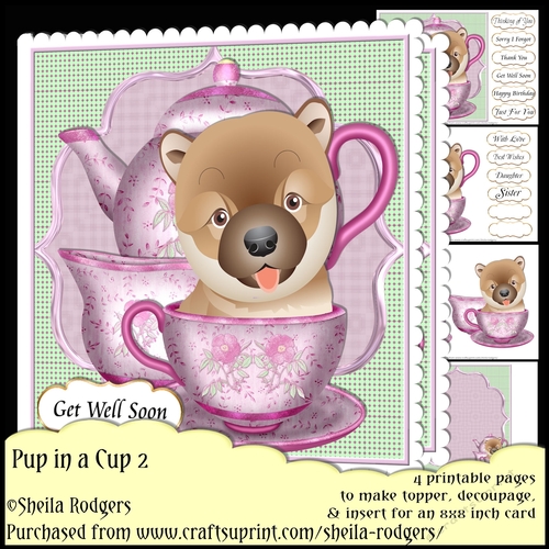 Pup In A Cup 2 - CUP928299_66 | Craftsuprint
