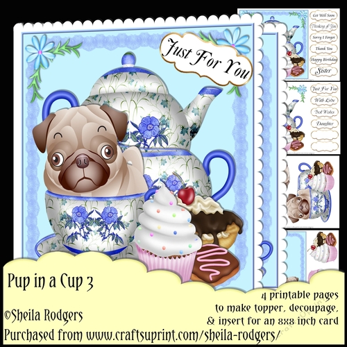 Pup In A Cup 3 - CUP928328_66 | Craftsuprint